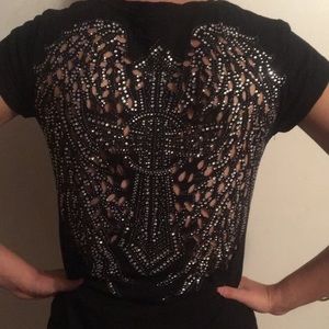 Jeweled biker shirt